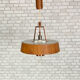 Vintage teak pendant lamp 1970
