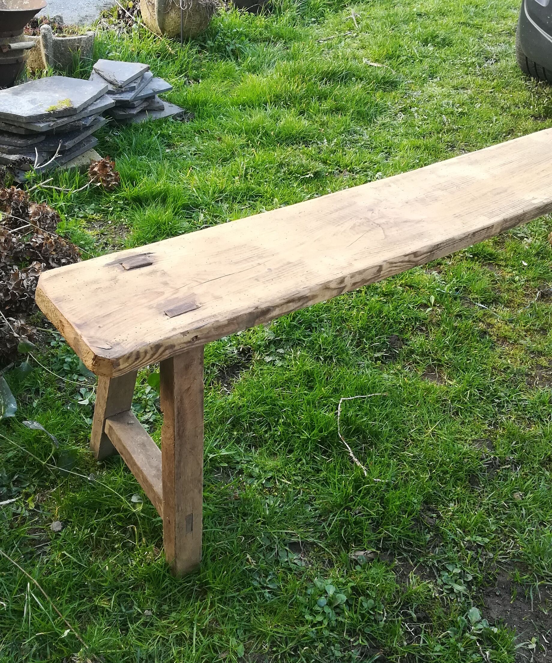 Old farm bench l 167 cm