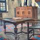 Interior of a Flemish house, oil on canvas signed