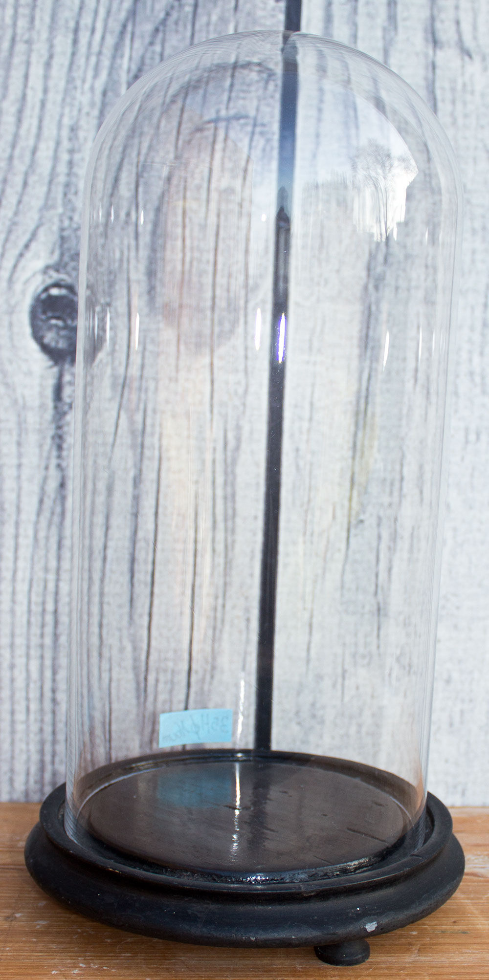 Antique round glass globe 35 cm high