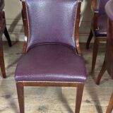 Set of 4 Art Deco chairs and 4 armchairs in rosewood, circa 1930
