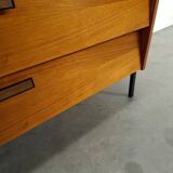 Teak schoenenkast met zwart metalen poten, nr. 2