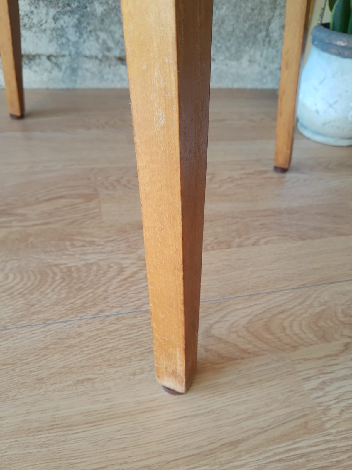 Beech chair compass feet 50s- 60s vinyl - vintage