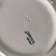 Trio of plates (2 soup plates, 1 dinner plate) Longchamp René, duck egg blue decoration