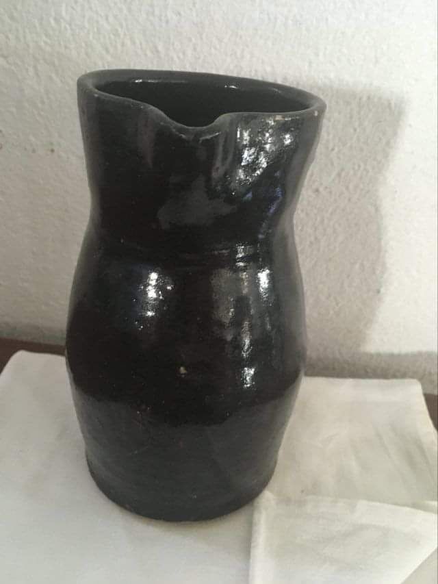 Black terracotta pitcher