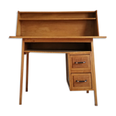 Bureau scandinave pieds compas vintage