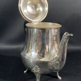 Théière en métal argenté ercuis décor frise de rang perles style louis xvi