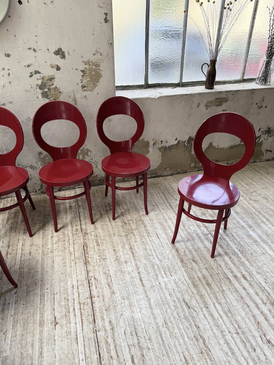 Set of 6 Baumann bistro chairs, Mouette model
