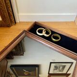 Wooden and black velvet showcase