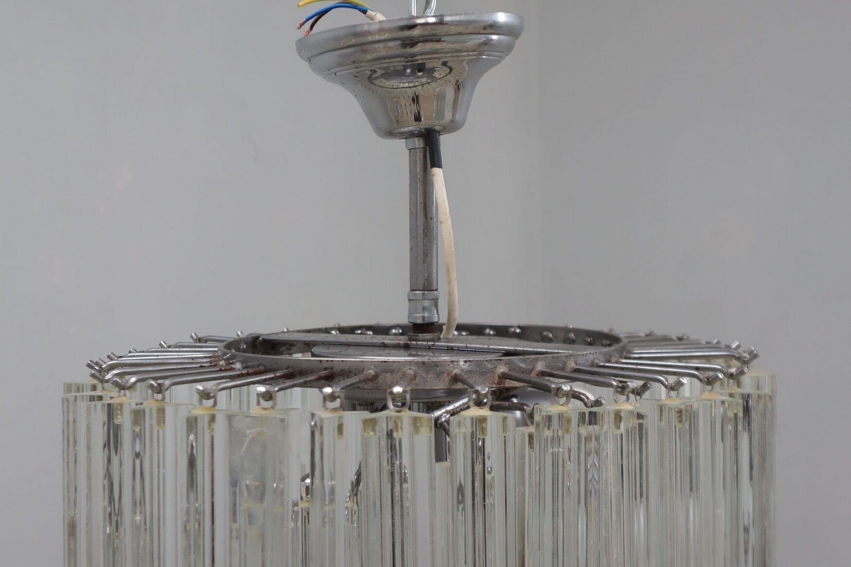 Lustre en verre Venini 4 spirale tredri années 1980