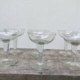 6 blown glasses / old cups
