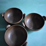 3 stoneware bowls