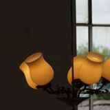 Brass and glass chandelier, Lisa Johansson-Pape for Stockmann, Finland, 1940s.