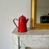 Vintage red enamel coffee pot