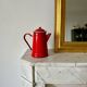 Vintage red enamel coffee pot