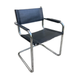 Vintage armchair in black leather