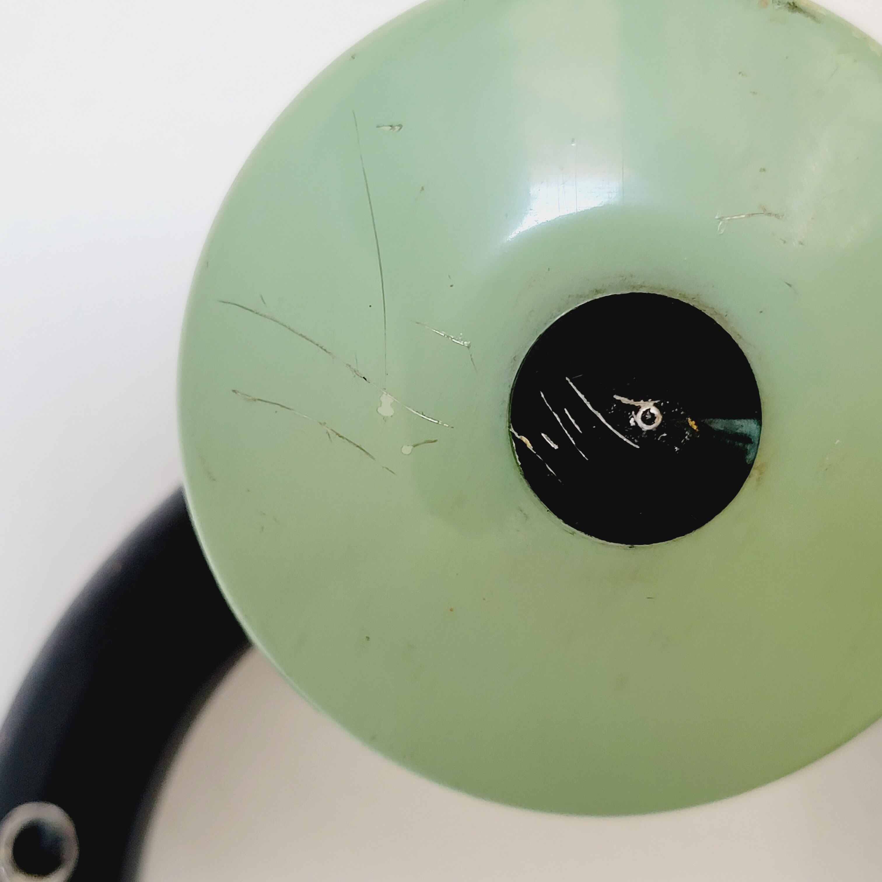 Coat rack with 3 hooks in black and green metal vintage Roger Feraud