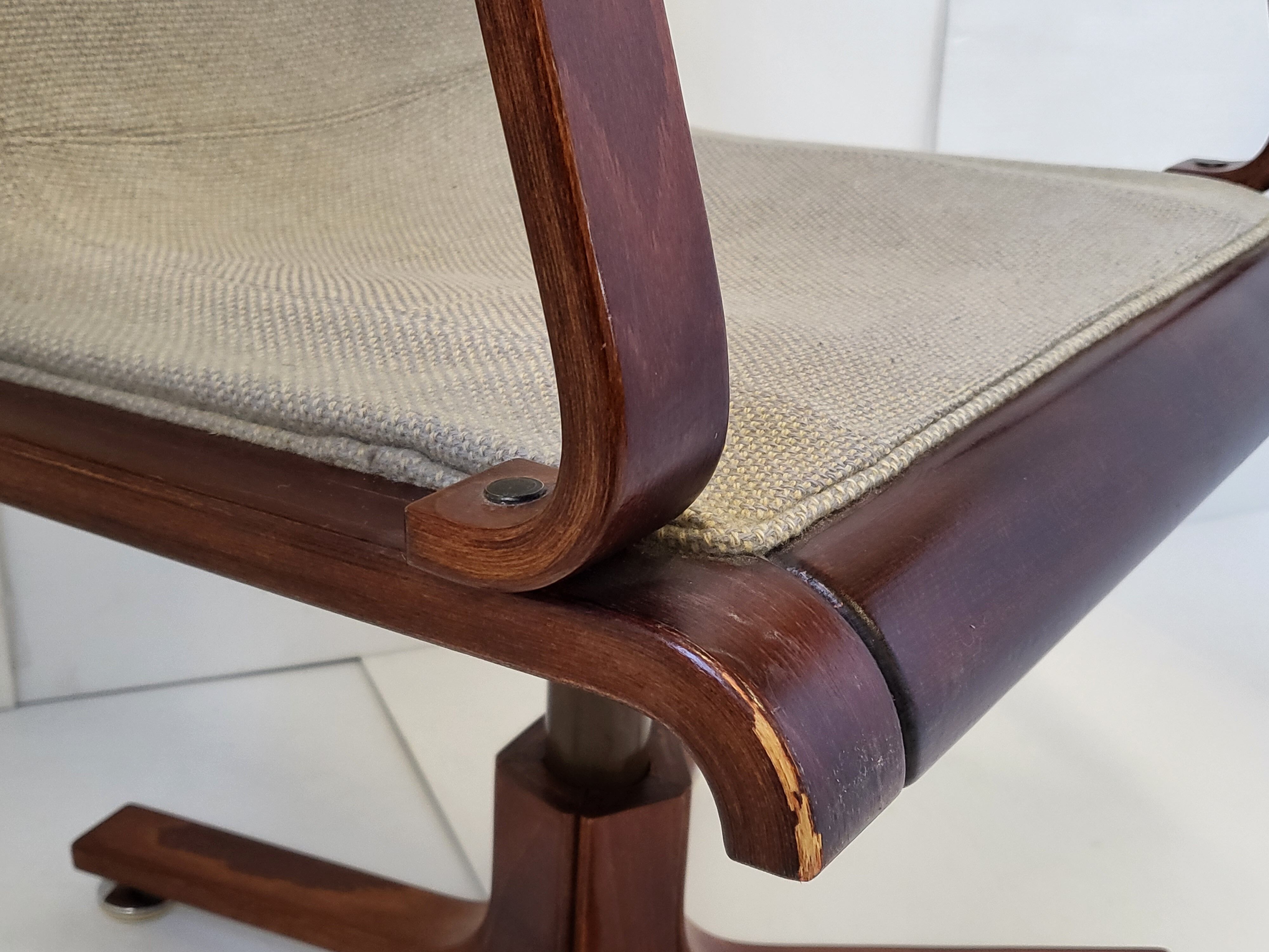 Vintage Scandinavian swivel armchair