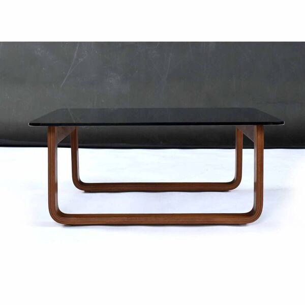 Table d'appoint, table basse carrée en teck et verre Frank Lowen pour Tessa T4, années 1970