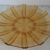 Plateau en verre ambré