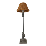 Vintage wood and metal lamp 1980.