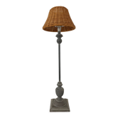 Lampe vintage bois et métal 1980.