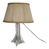 Lampe de table , pied en cristal