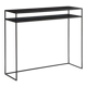 Black steel console with epoxy finish