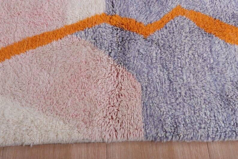 Handmade pure natural wool rug size