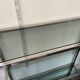 Display bookshelf modular wall shelf glass and chrome vintage 1970s