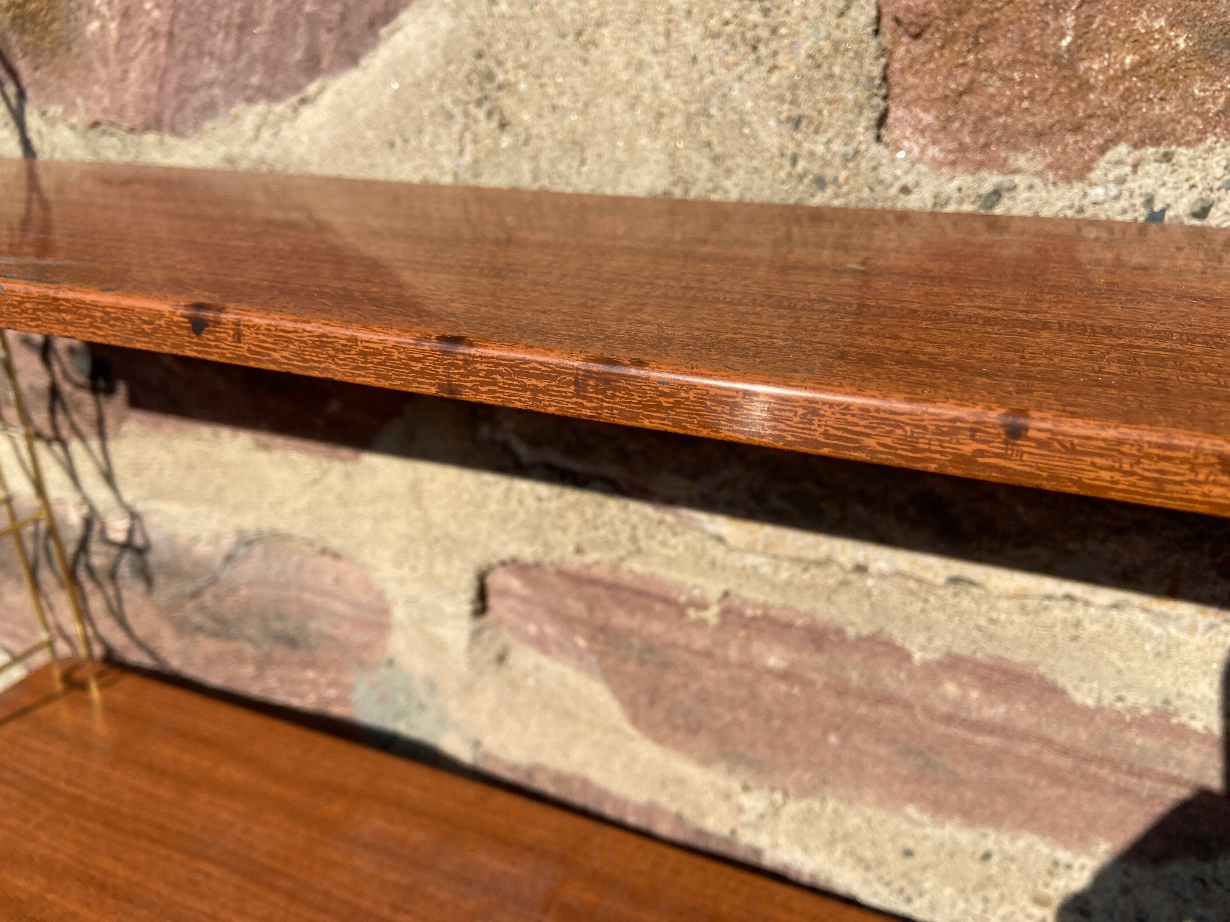 old industrial metal shelf Scandinavian shelf String 1960