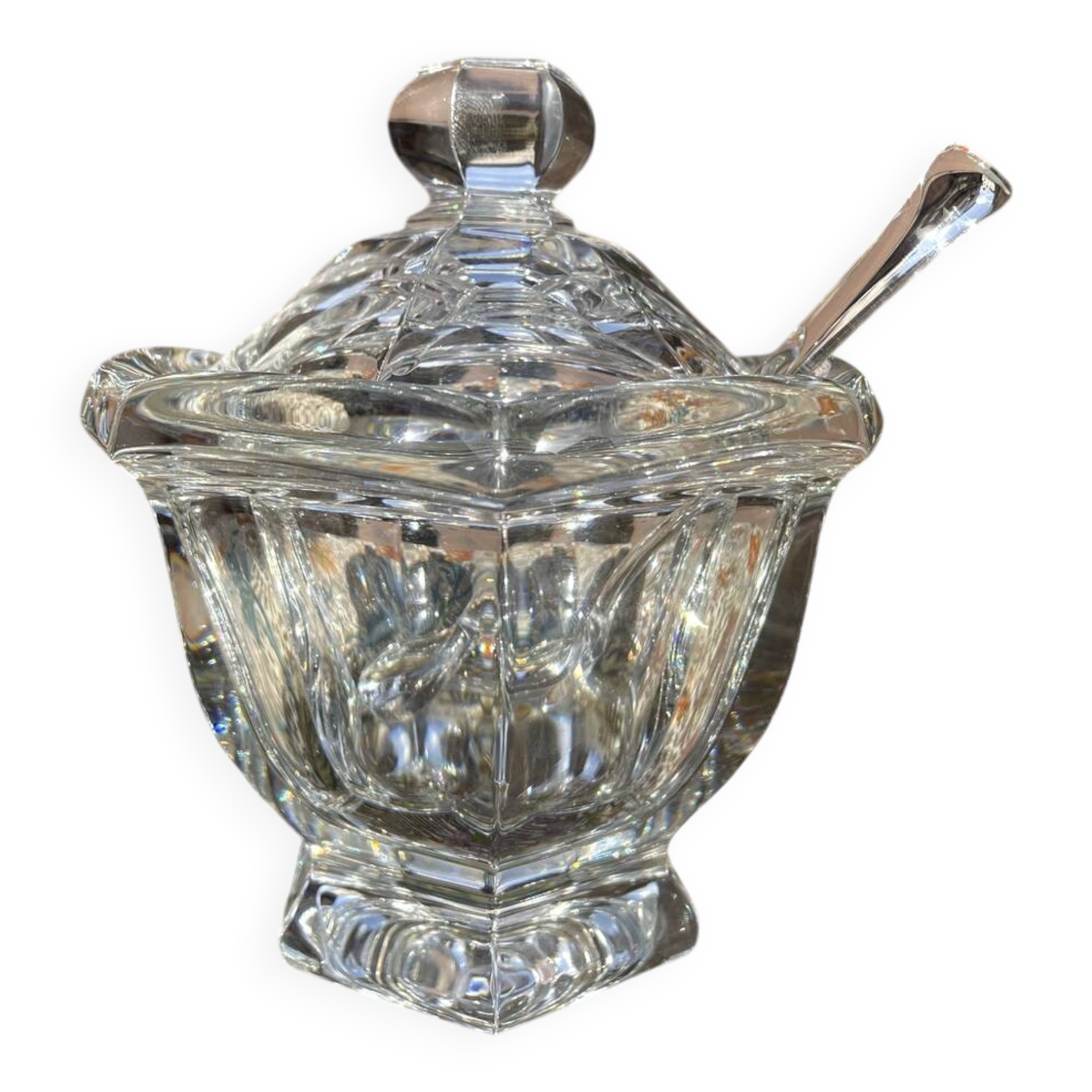 SUPERB CRYSTAL JAM JAR BY BACCARAT MODEL MISSOURI TABLE ART