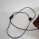 Lamp - briar and brass lucite effect - 1980s - vintage.