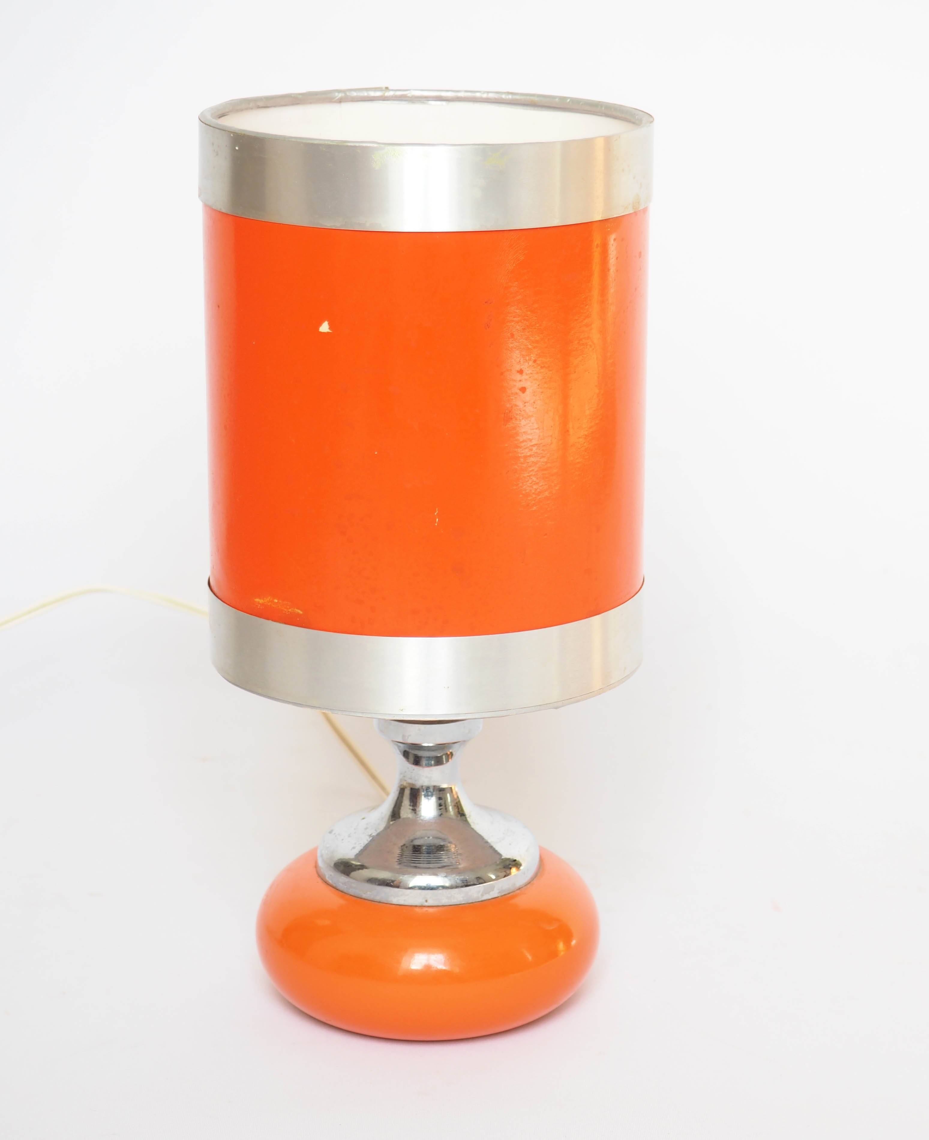Lampe orange années 1970
