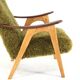 Two tone doodle armchair 'Wing'  fully restored unique upholstery wingback