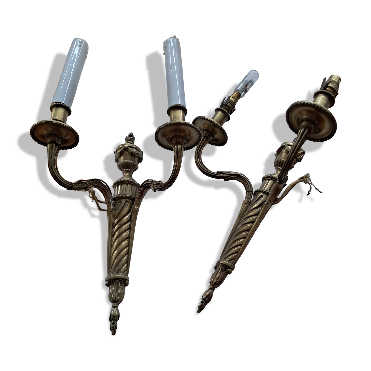Bronze wall sconces