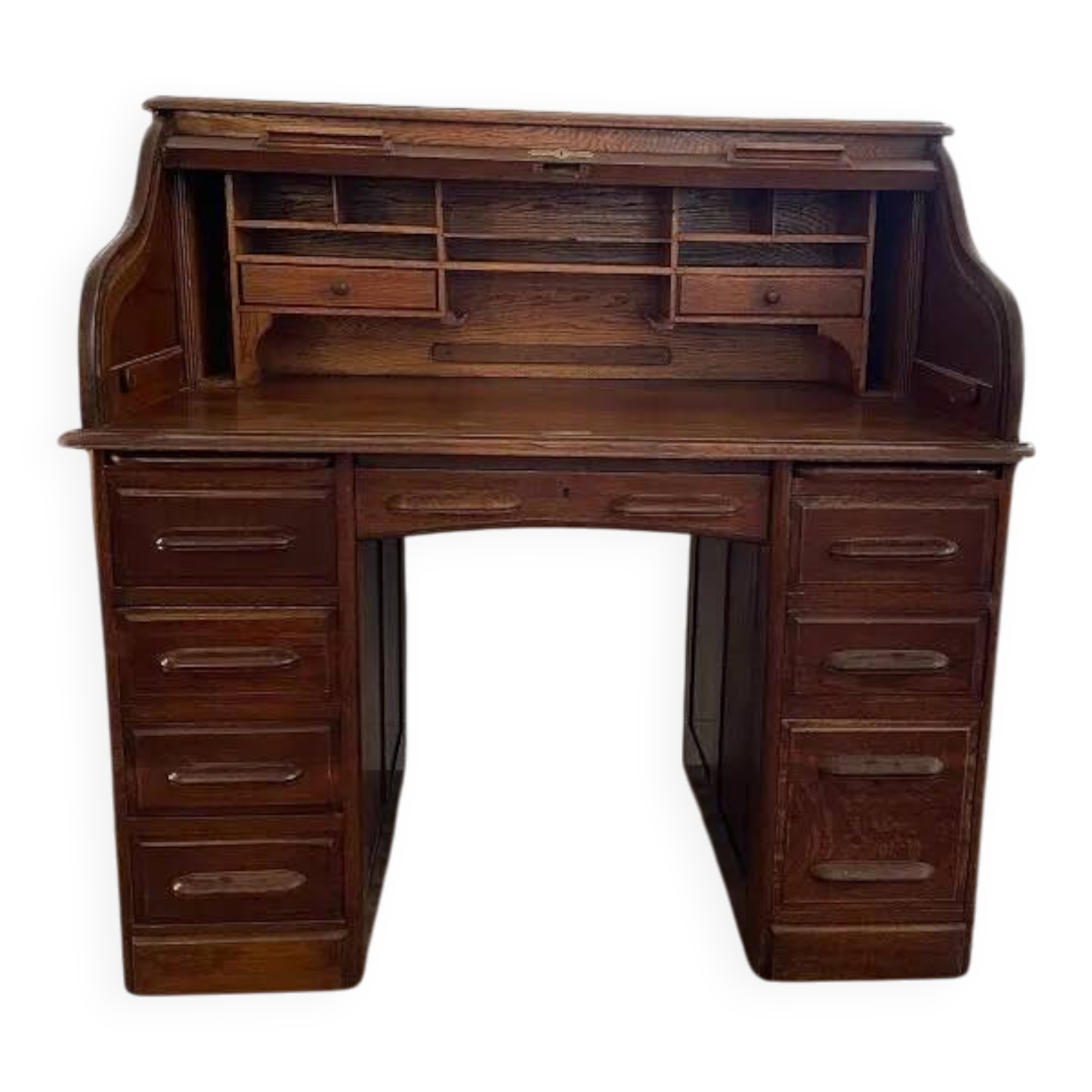 Antique directors oak roll top desk