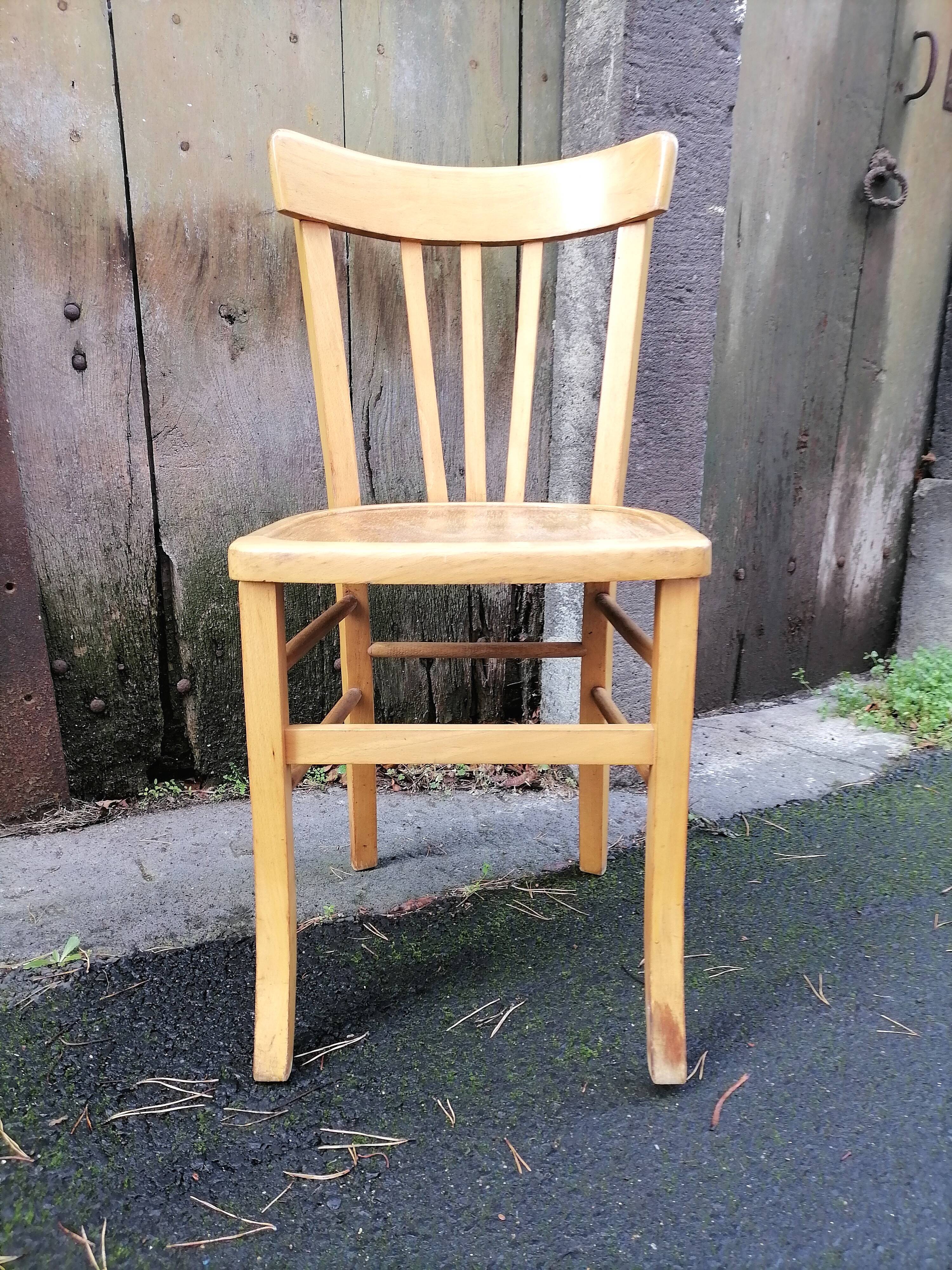 Vintage wooden bistro chair