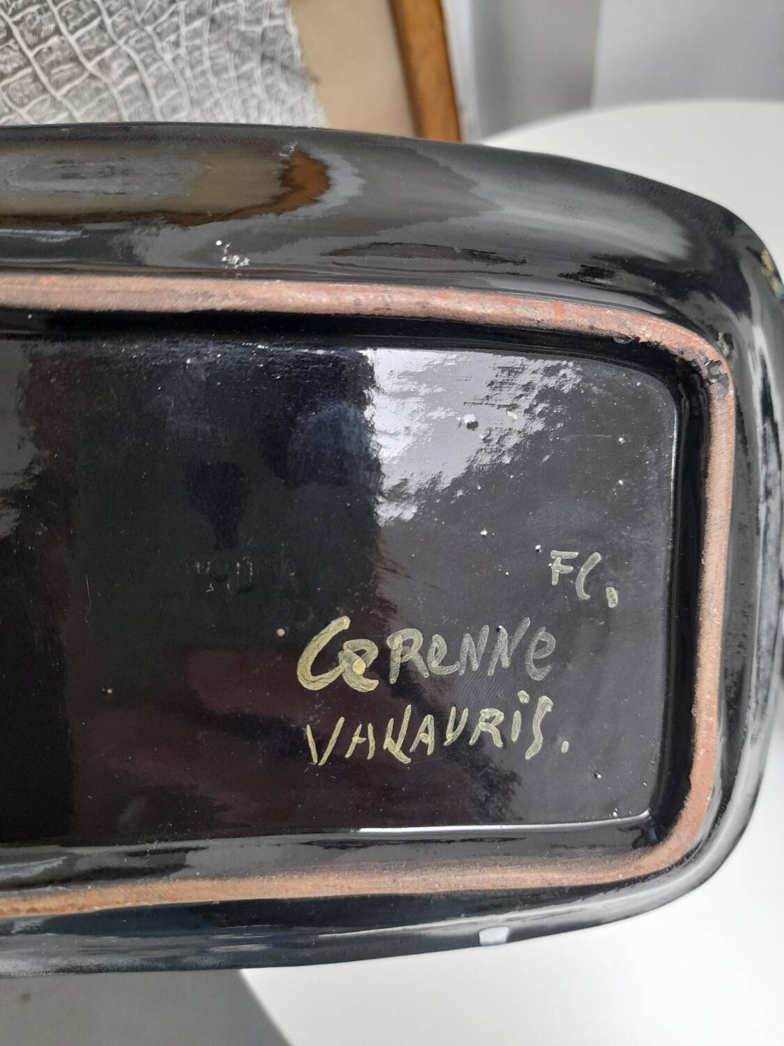 2 geometric dishes Vallauris Cerenne