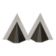 Pair of Postmodern Memphis Metal and Lucite Diamond Sconces Circa 1980