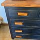 Vintage patinated black craft furniture style chest of drawers