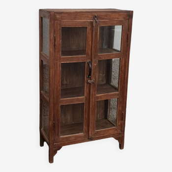 Vitrine en bois ancien