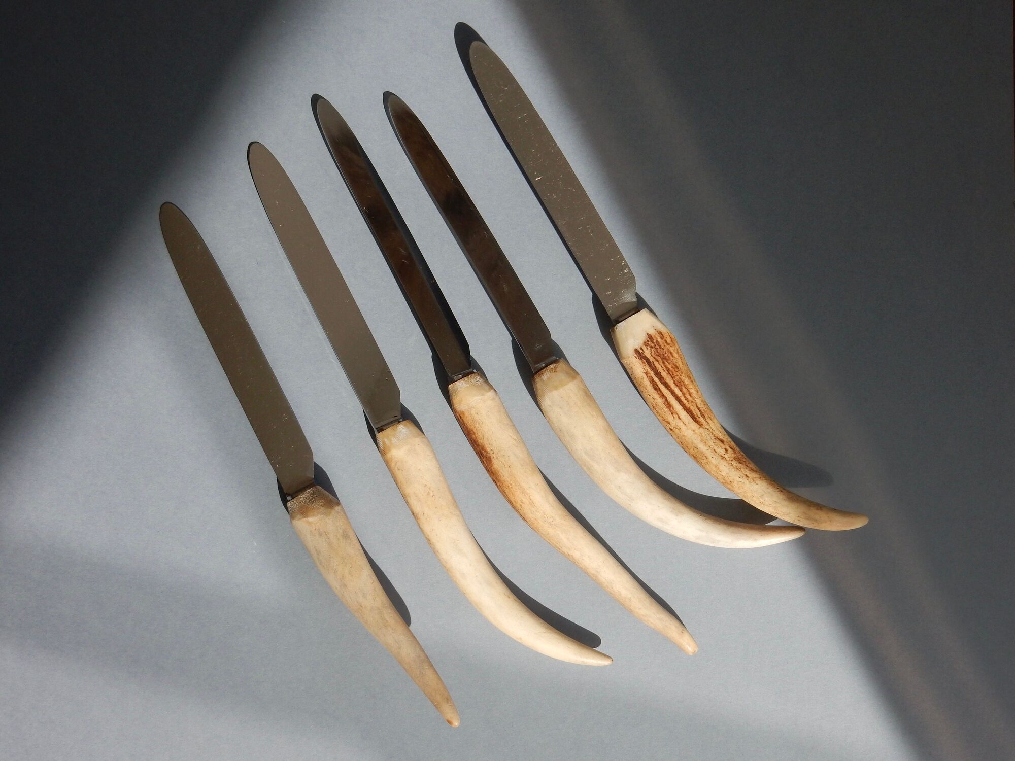 5 wooden deer knives, 60s in France