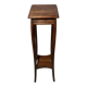 Vintage dark wood side table with curved base