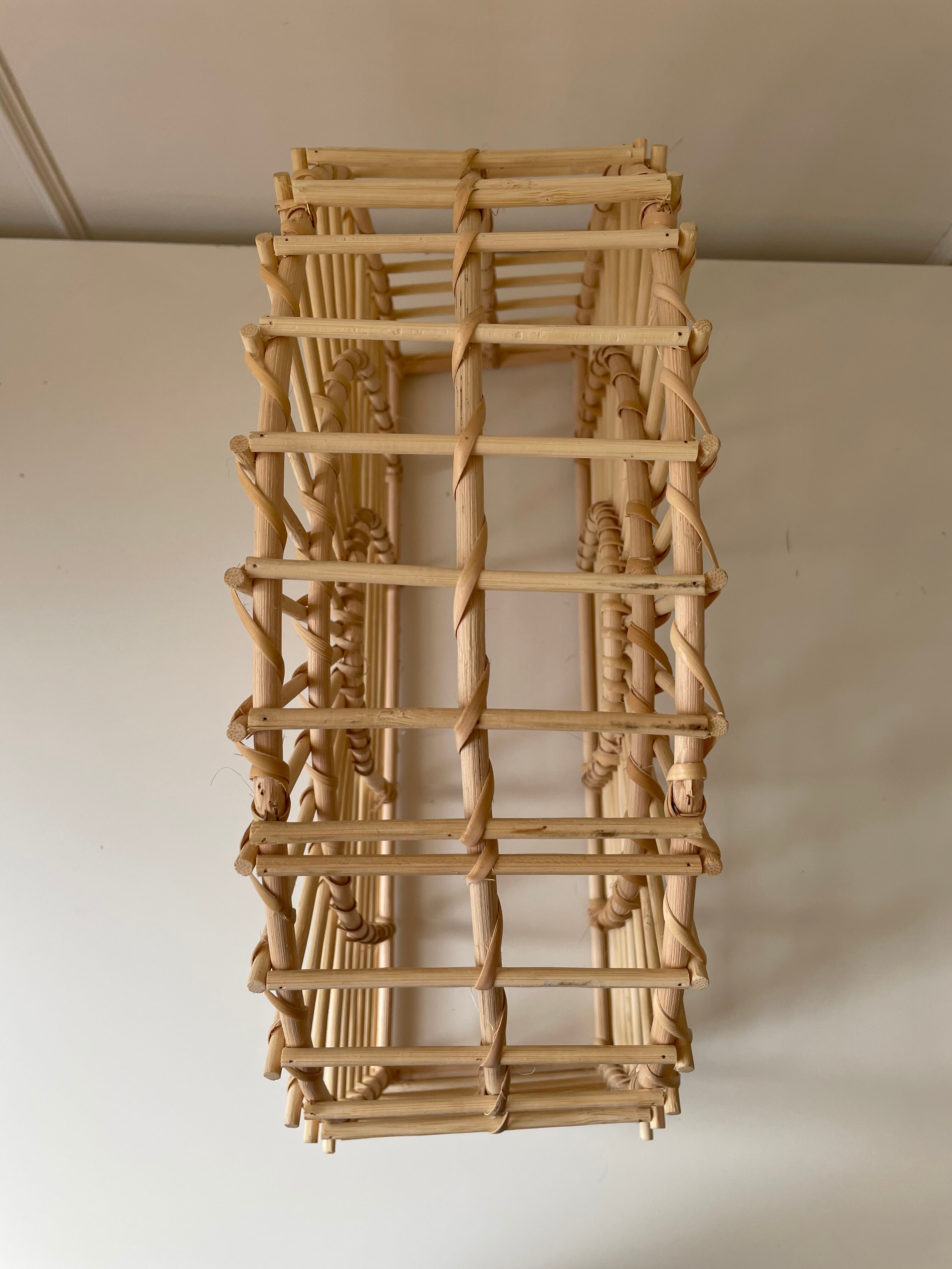 Rattan magazine holder