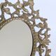 Vintage Brass Mirror Candle Holder Rococo Baroque Italy 1960s