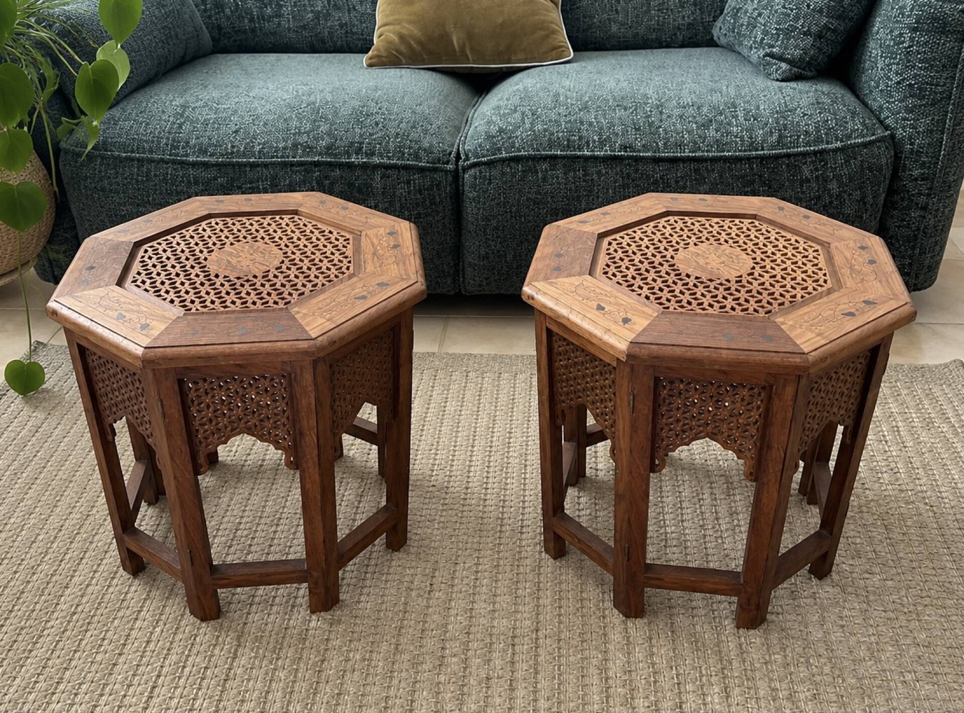 Pair of oriental style side tables
