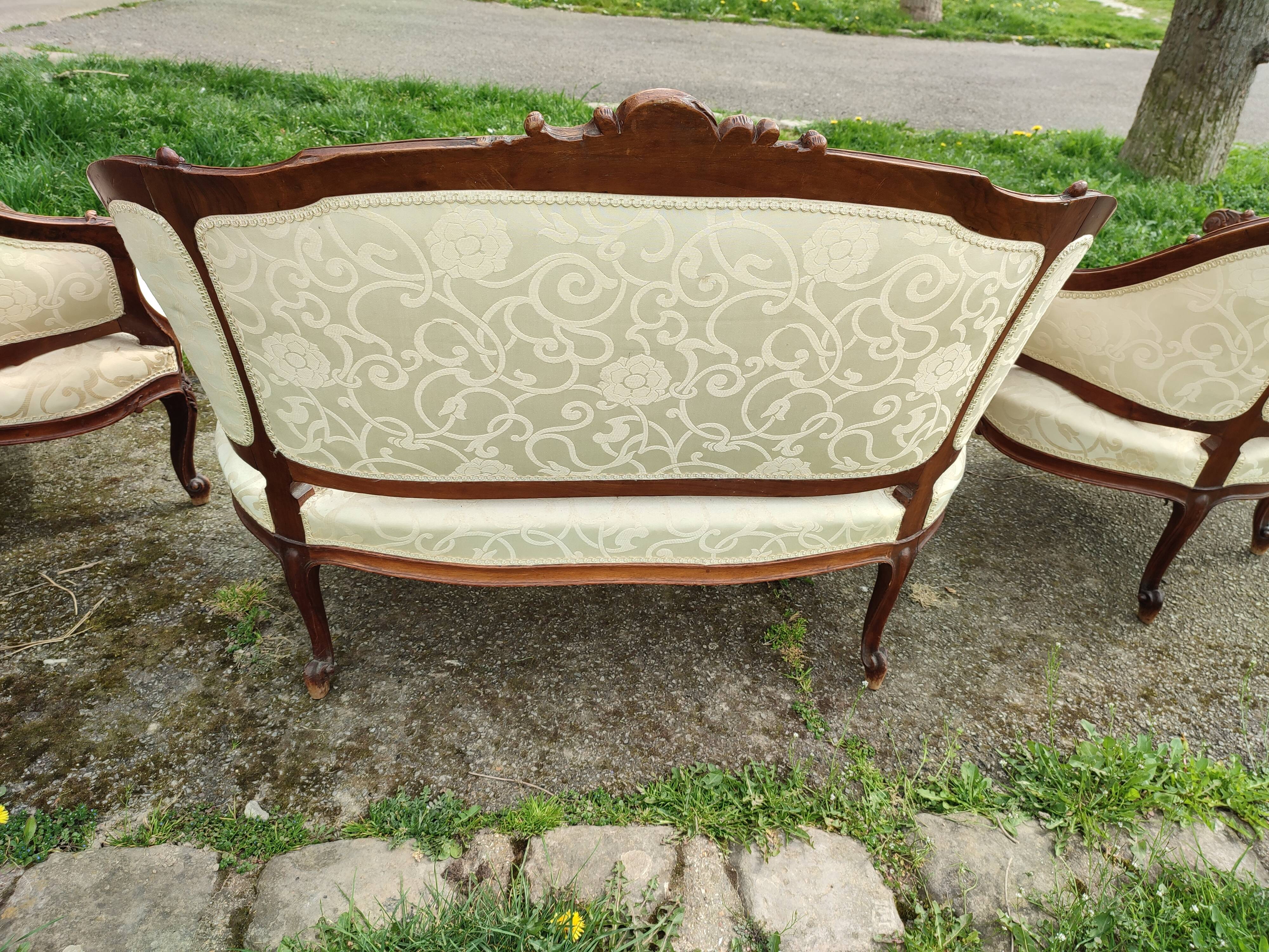 Louis XV rocaille style living room set