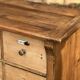 Commode allemande, bureau comptoir en pin 21 tiroirs