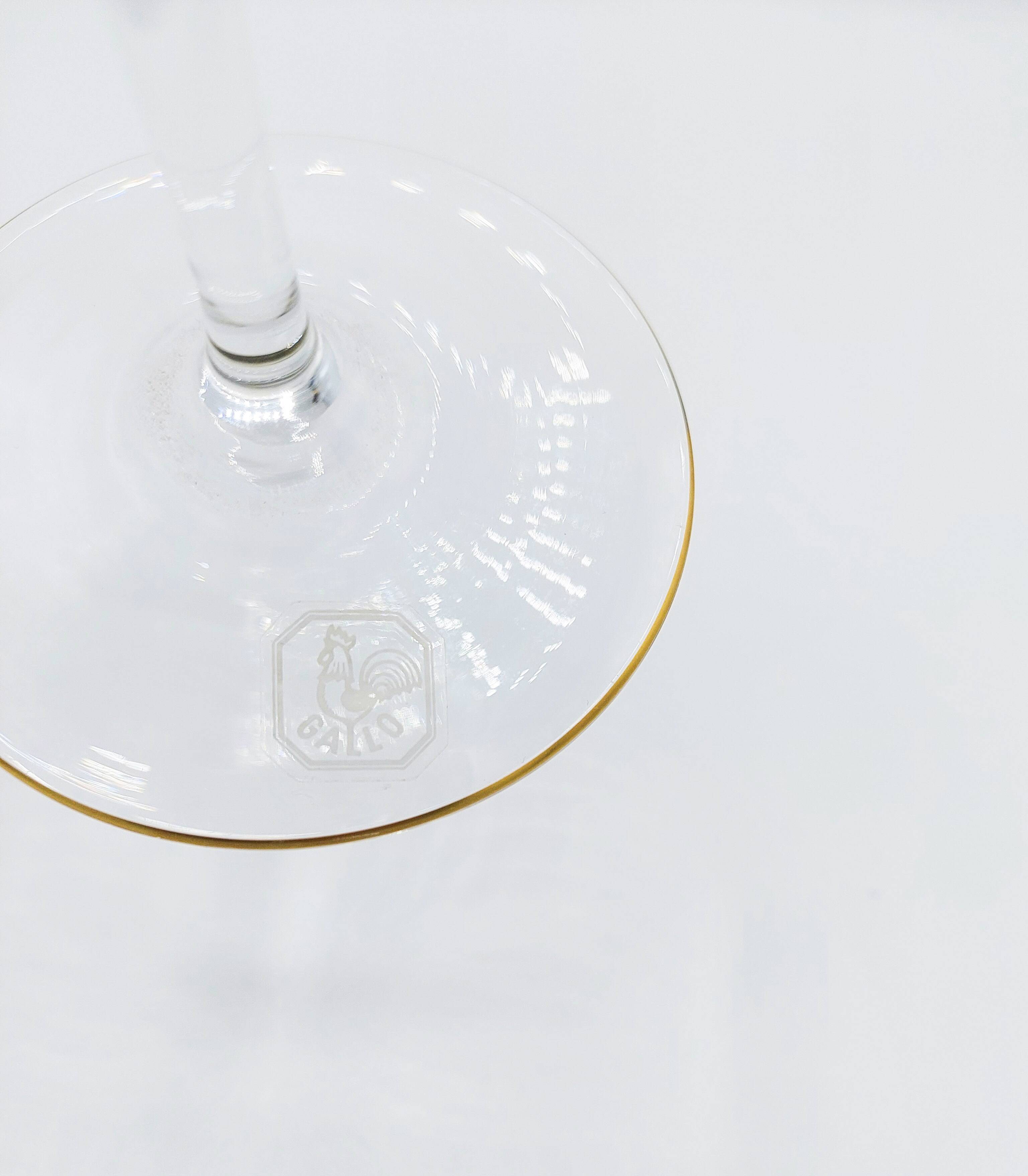 Set of 7 Galo crystal wine glasses